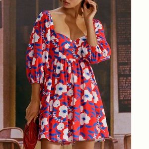 Anthropologie Floral Mini Dress